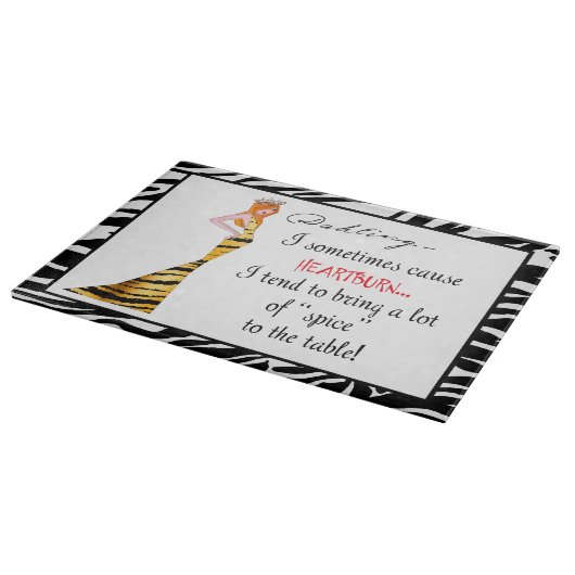 "Manchmal verursache ich Magenverbrennungen..." Schneidebrett (Ecke)