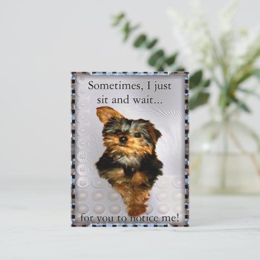 Manchmal warte ich einfach auf Postkarte individue (Stehend Vorderseite)