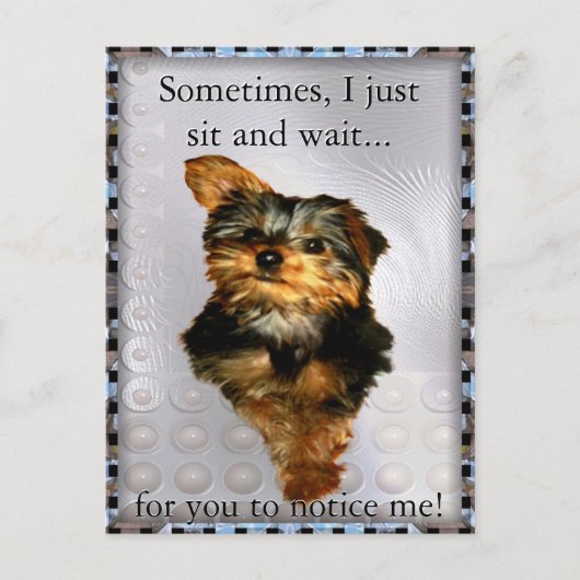 Manchmal warte ich einfach auf Postkarte individue (Vorderseite)