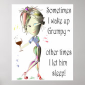 Manchmal weckte ich ein gruseliges, lustiges Poste Poster (Vorne)