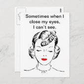 Manchmal, wenn ich meine Augen nah habe, kann ich  Postkarte (Vorne/Hinten)