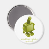 Manchmal werden Roboter traurig Magnet (Vorderseite/Rückseite)