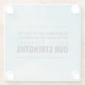 Manchmal werden wir geprüft glasuntersetzer (Rückseite)