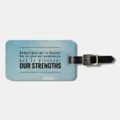 Manchmal werden wir getestet gepäckanhänger (Vorderseite horizontal)