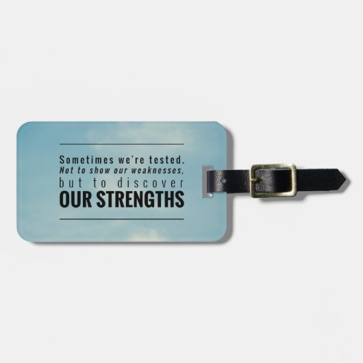 Manchmal werden wir getestet gepäckanhänger (Vorderseite horizontal)