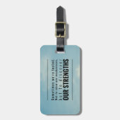 Manchmal werden wir getestet gepäckanhänger (Vorderseite vertikal)