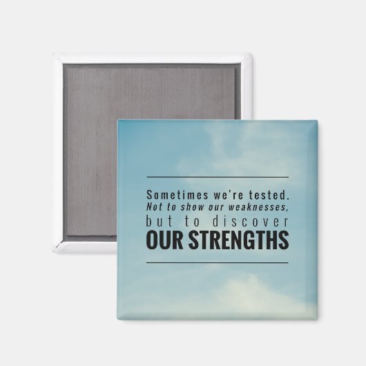 Manchmal werden wir getestet magnet (Vorderseite/Rückseite)