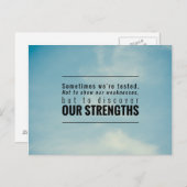 Manchmal werden wir getestet postkarte (Vorne/Hinten)