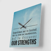 Manchmal werden wir getestet quadratische wanduhr (Winkel)