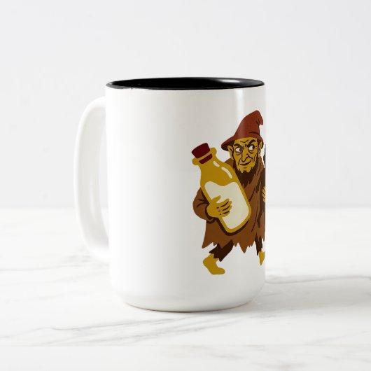 Manci-Flasche Zweifarbige Tasse (Vorderseite Links)