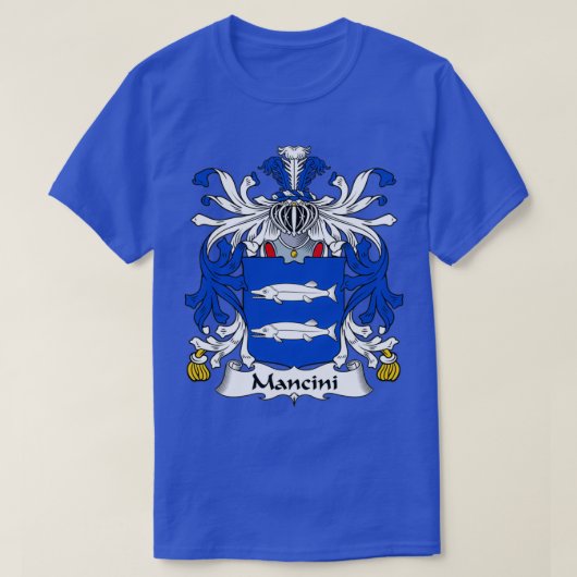 Mancini Coat of Arms Familienwappen T-Shirt (Design vorne)