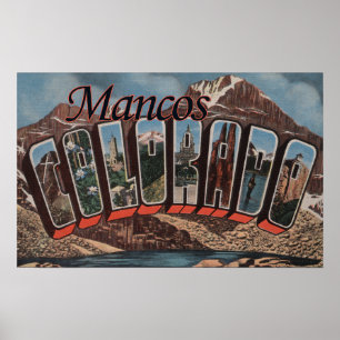 Mancos, Colorado - Große Buchstabenszenen Poster