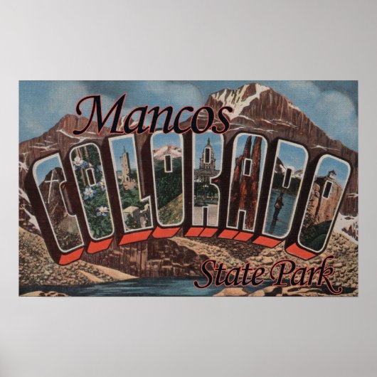 Mancos Staat Park, Colorado - Große Briefmarkensze Poster (Vorne)