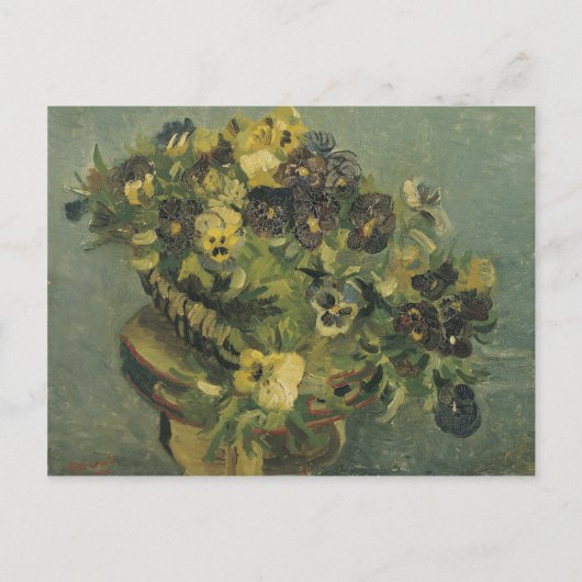 Mand met viooltjes Postkarte (Vorderseite)