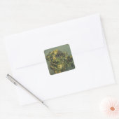 Mand met viooltjes Square Sticker (Umschlag)
