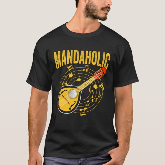 Mandaholic Expert Mandolin Player Musician Music P T-Shirt (Vorderseite)