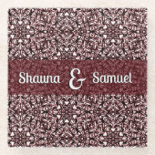 Mandal Hearts Glasuntersetzer (Vorderseite)