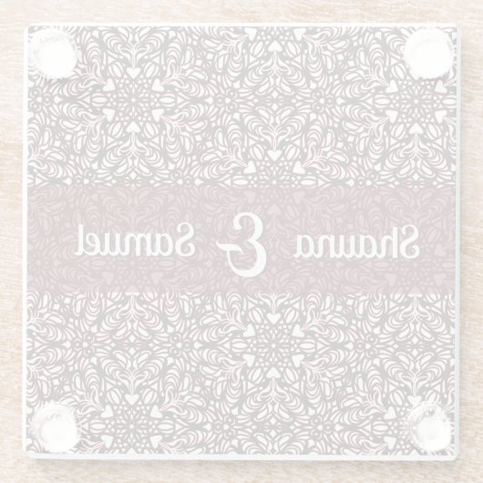 Mandal Hearts Glasuntersetzer (Rückseite)