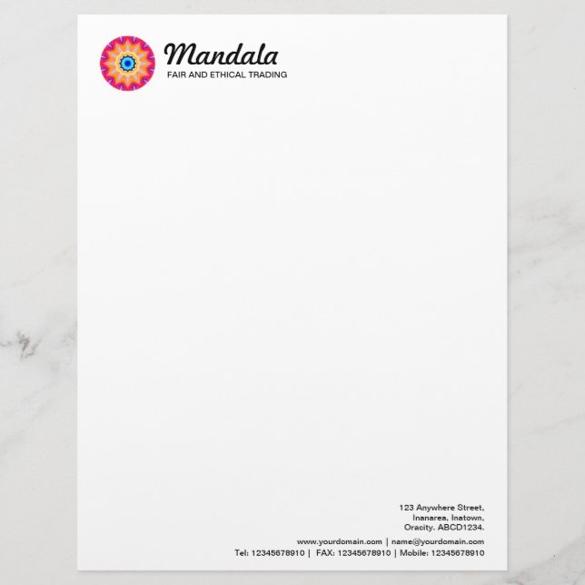 Mandala 024 briefkopf (Vorderseite)