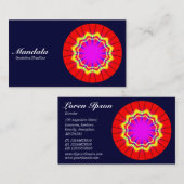 Mandala 02 - Dunkle Marine 000033 Visitenkarte (Vorne/Hinten)