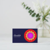 Mandala 02 - Dunkle Marine 000033 Visitenkarte (Stehend Vorderseite)