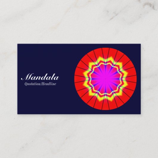 Mandala 02 - Dunkle Marine 000033 Visitenkarte (Vorderseite)