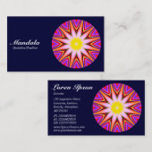 Mandala 03 - Dunkle Marine 000033 Visitenkarte (Vorne/Hinten)