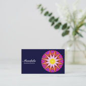 Mandala 03 - Dunkle Marine 000033 Visitenkarte (Stehend Vorderseite)