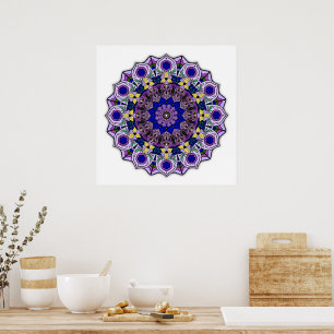 Mandala 12-2 Blaubeere - Poster