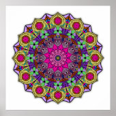 Mandala 12-2 PinkFlower - Poster (Vorne)