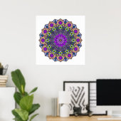 Mandala 12-2 VioletPeach - Poster (Heimbüro)