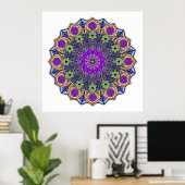 Mandala 12-2 VioletPeach - Poster (Heimbüro)