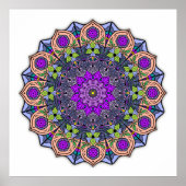 Mandala 12-2 VioletPeach - Poster (Vorne)