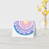 Mandala 1/2 karte (Gelbe Blume)
