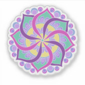 Mandala 1 aufkleber (Vorderseite)