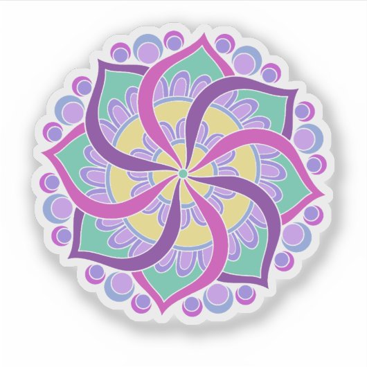 Mandala 1 aufkleber (Vorderseite)