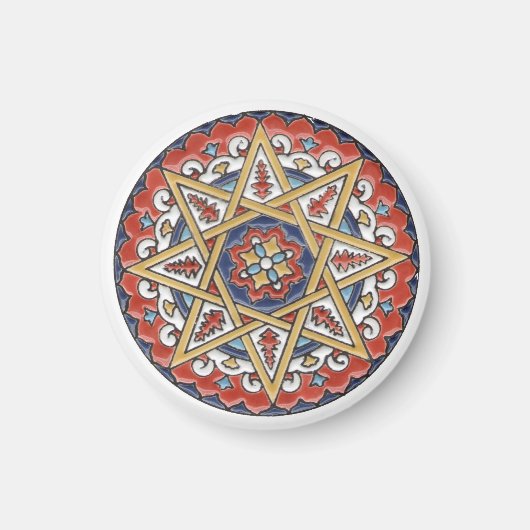Mandala 1 Magnet von Lissabon (Vorne)
