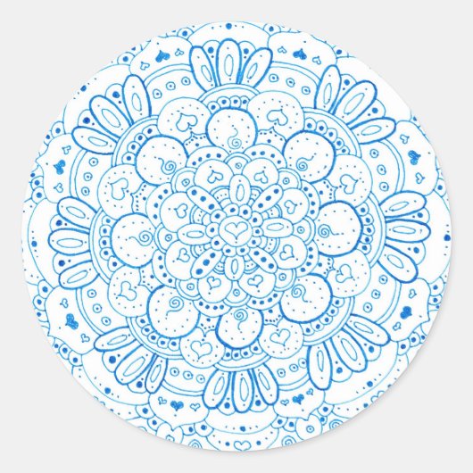 Mandala 1 Round Stickers (Vorderseite)