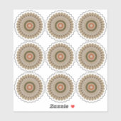 Mandala 2 medium aufkleber (Blatt)