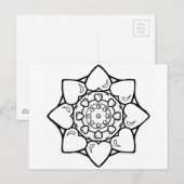 Mandala 36 Herz Postkarte (Vorne/Hinten)