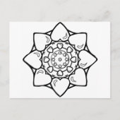 Mandala 36 Herz Postkarte (Vorderseite)