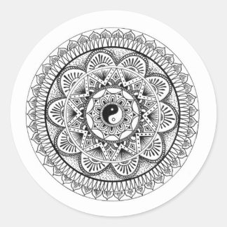 Mandala (3) runder aufkleber