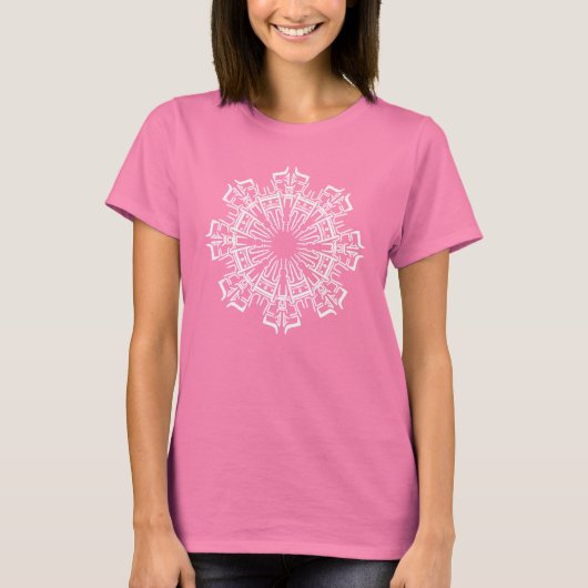 Mandala 3 White Design Damen Shirt (Vorderseite)