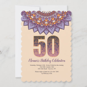 Mandala 50 Einladung