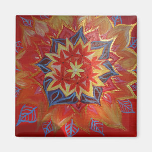 Mandala 5,1 cm Square Magnet