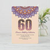 Mandala 60 Einladung (Stehend Vorderseite)
