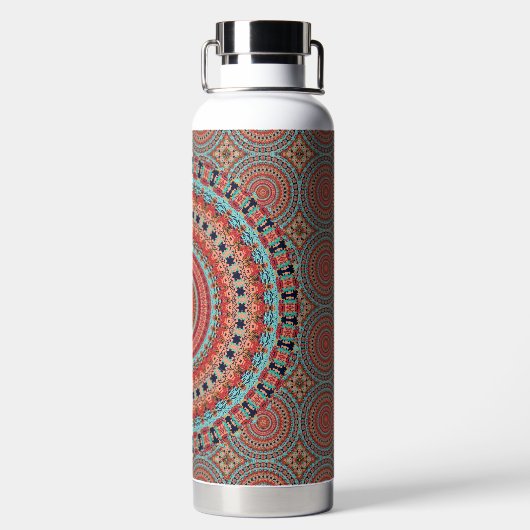 Mandala 6 Wasserflasche Trinkflasche (Rückseite)