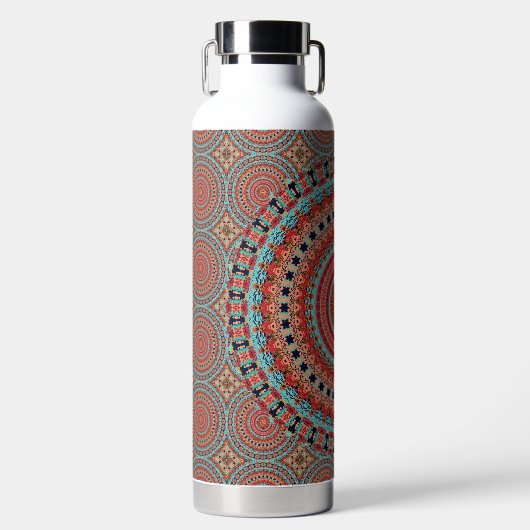 Mandala 6 Wasserflasche Trinkflasche (Vorderseite)