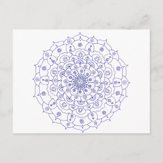 Mandala 7 Post Card Postkarte (Vorderseite)