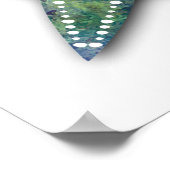 Mandala 8 grüne Blütenblätter auf roten Blume Poster (Ecke)